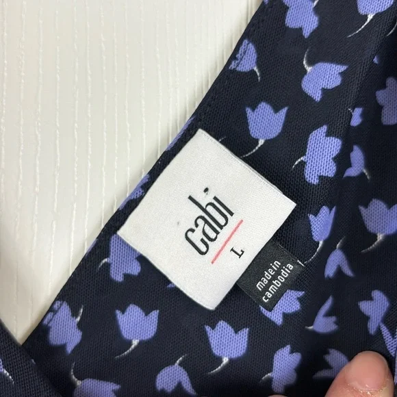 Cabi purple floral island skirt set sz lg - Picture 8 of 11